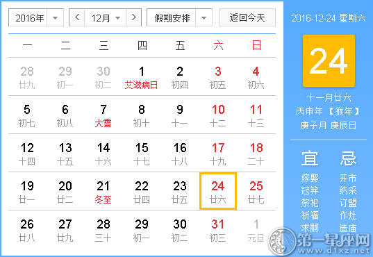 2016年12月24日时辰吉凶查询